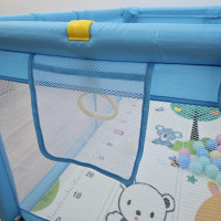 Дитячий розкладний манеж Avko 120х180см Blue + кульки та килимок