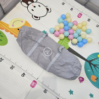 Дитячий розкладний манеж Avko 180х200см Grey + кульки та килимок