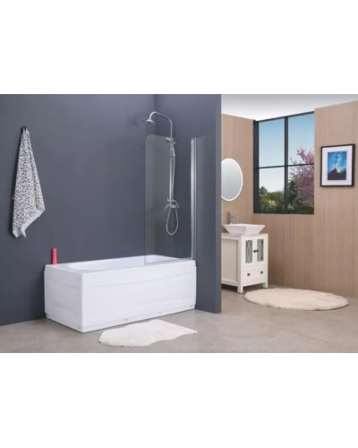 Скляна шторка для ванни AVKO Glass RDY21 60х140см Chrome