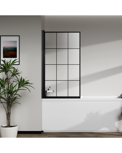 Скляна шторка для ванни AVKO Glass RDY24 70х140см Black