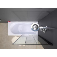 Скляна шторка для ванни AVKO Glass RDY24 70х140см Black