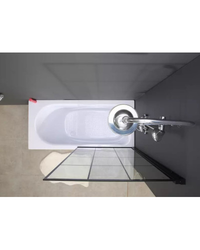 Скляна шторка для ванни AVKO Glass RDY24 70х140см Black