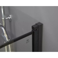 Скляна шторка для ванни AVKO Glass RDY24 70х140см Black