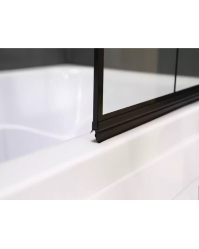 Скляна шторка для ванни AVKO Glass RDY24 70х140см Black
