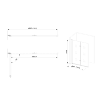 Скляна шторка для ванни AVKO Glass RDW02-J2 100x140 Silver