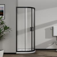 Скляна душова кабіна AVKO Glass RDS06, 90х90х190 Black
