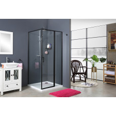 Скляна душова кабіна AVKO Glass  RDR13B, 90х90х190 Black