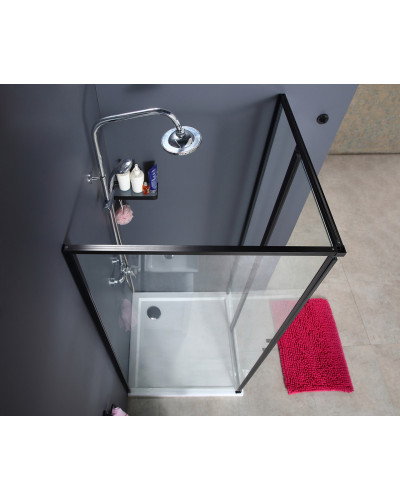 Скляна душова кабіна AVKO Glass  RDR13B, 90х90х190 Black