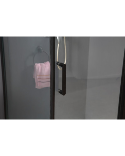 Скляна душова кабіна AVKO Glass  RDR13B, 90х90х190 Black