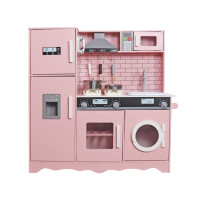 Дитяча дерев'яна кухня AVKO Модена Pink Вода звукові та світлові ефекти + аксесуари