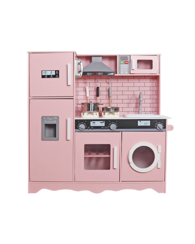 Дитяча дерев'яна кухня AVKO Модена Pink Вода звукові та світлові ефекти + аксесуари