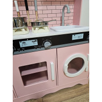 Дитяча дерев'яна кухня AVKO Модена Pink Вода звукові та світлові ефекти + аксесуари