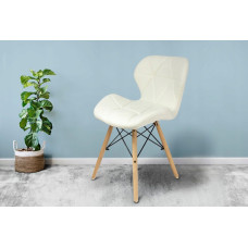 Крісло JUMI Scandinavian Design (еко-шкіра) White