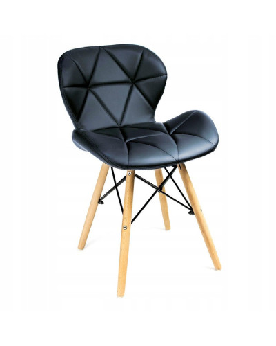 Крісло JUMI Scandinavian Design (еко-шкіра) Black