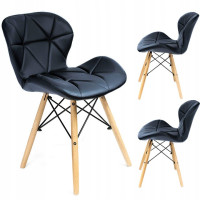 Крісло JUMI Scandinavian Design (еко-шкіра) Black