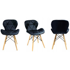 Крісло JUMI Scandinavian Design (еко-шкіра) Black