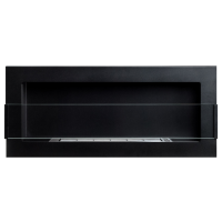 Біокамін GMT 900х400х120 BLACK MAT + СКЛО