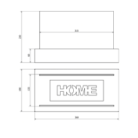 Біокамін GMT Home 360x220x180 BLACK