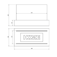 Біокамін GMT Home 360x220x180 BLACK