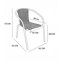 Комплект садових меблів Kontrast Boston Grey-6