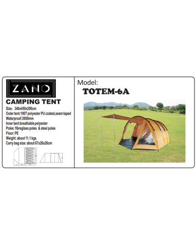 Туристичний Намет ZANO TOTEM-6A