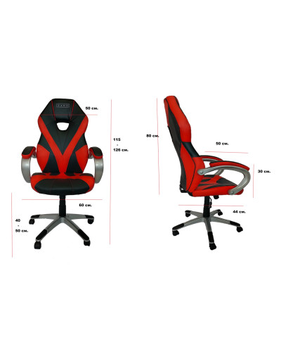 Комп'ютерне крісло ZANO RACER RED + оригінальний килимок для миші!