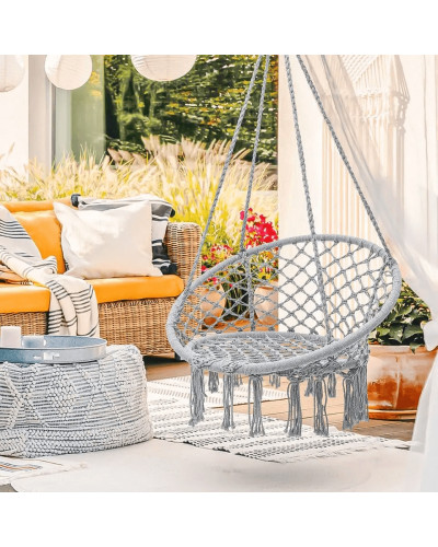 Садова гойдалка-гамак GardenLine Grey