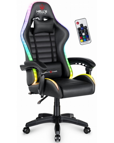 Комп'ютерне крісло Hell's HC-1003 LED RGB Black