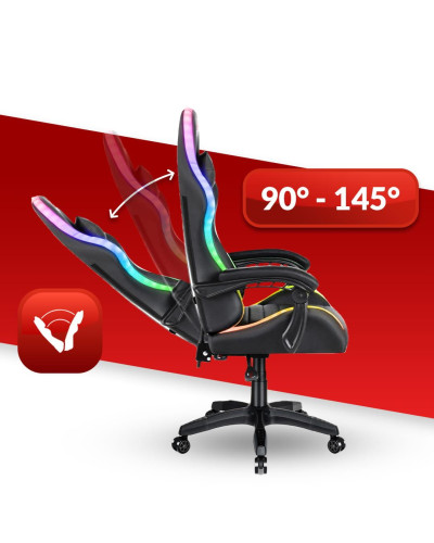 Комп'ютерне крісло Hell's HC-1003 LED RGB Black