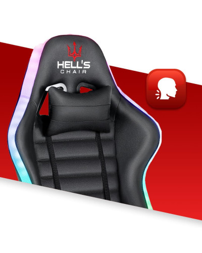Комп'ютерне крісло Hell's HC-1003 LED RGB Black