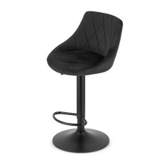 Барний стілець LEOBERT KAST Black (Aksamit)