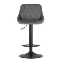 Барний стілець LEOBERT KAST Grey (Aksamit)