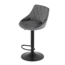 Барний стілець LEOBERT KAST Grey (Aksamit)