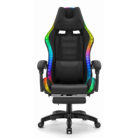 Комп'ютерне крісло Hell's HC-1039 LED RGB (тканина)