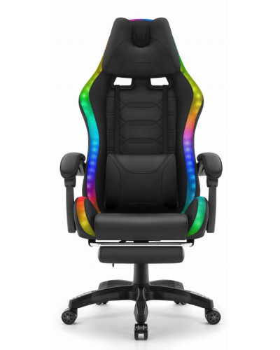 Комп'ютерне крісло Hell's HC-1039 LED RGB (тканина)