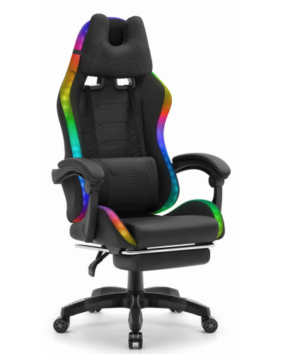 Комп'ютерне крісло Hell's HC-1039 LED RGB (тканина)