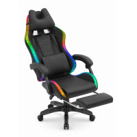 Комп'ютерне крісло Hell's HC-1039 LED RGB (тканина)