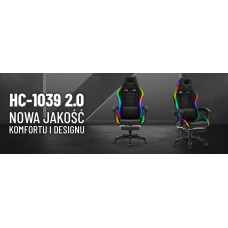 Комп'ютерне крісло Hell's HC-1039 LED RGB (тканина)