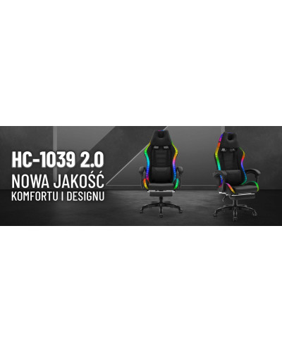 Комп'ютерне крісло Hell's HC-1039 LED RGB (тканина)