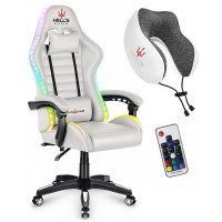 Комп'ютерне крісло Hell's HC-1003 LED RGB White