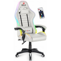 Комп'ютерне крісло Hell's HC-1003 LED RGB White