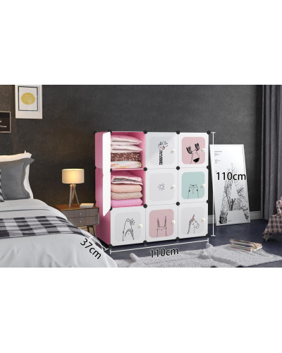Органайзер дитячих іграшок LEOBERT 9x - W03 Pink