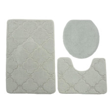 Комплект килимків для ванної та туалету KONTRAST MALTA light gray