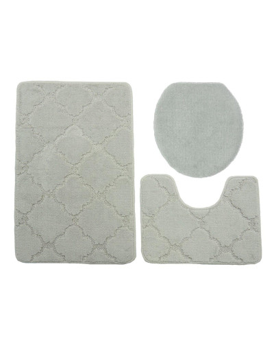 Комплект килимків для ванної та туалету KONTRAST MALTA light gray