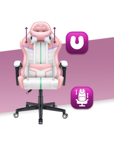 Комп'ютерне крісло Hell's Chair HC-1004 Rainbow PINK