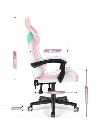 Комп'ютерне крісло Hell's Chair HC-1004 Rainbow PINK