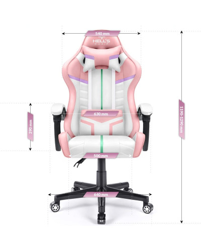 Комп'ютерне крісло Hell's Chair HC-1004 Rainbow PINK
