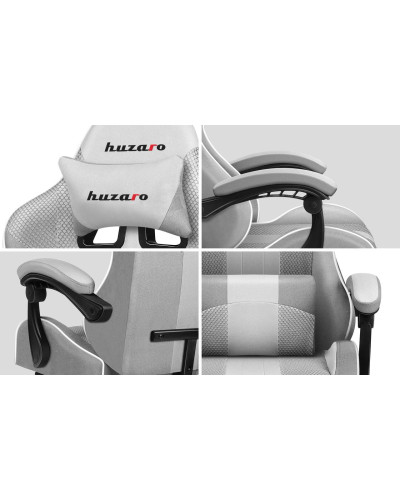 Комп'ютерне крісло Huzaro Force 4.7 White тканина