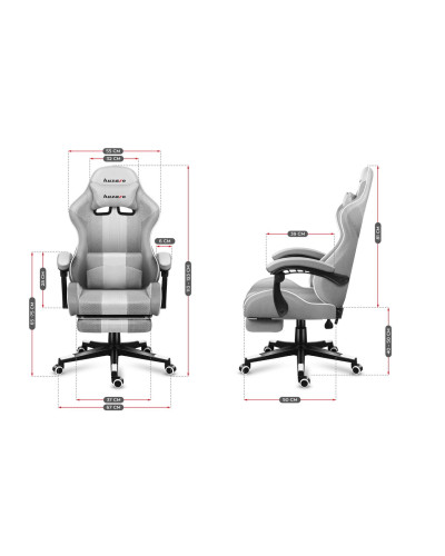 Комп'ютерне крісло Huzaro Force 4.7 White тканина
