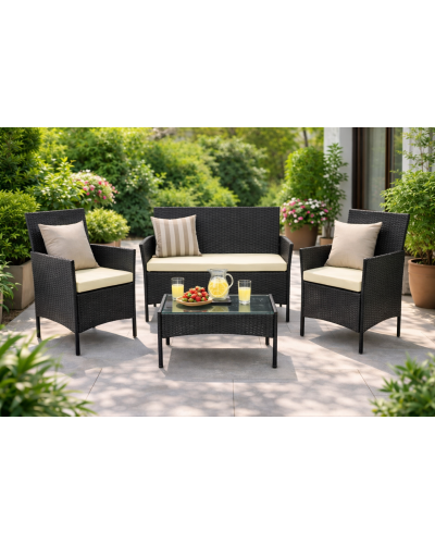 Набір садових меблів GardenLine Reno Black